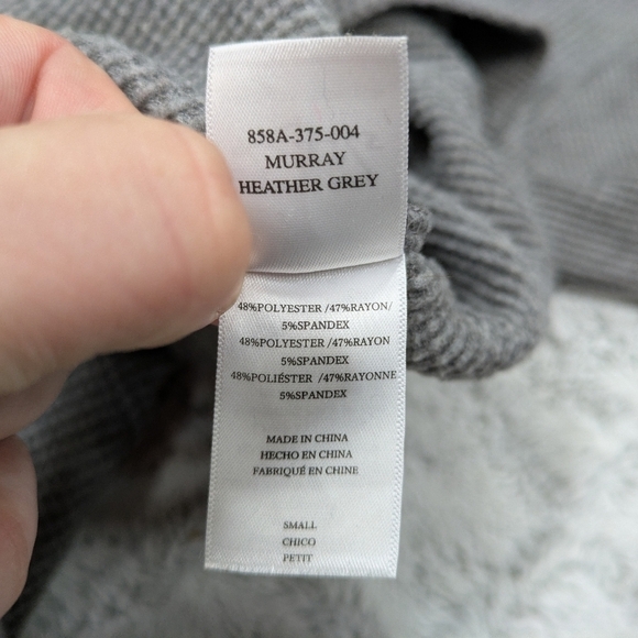 Rails Hoodie Women's S Gray Heather Murray Waffle Knit Thermal Pullover Crop - Picture 7 of 8